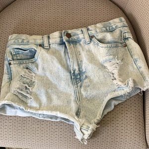 Blue jean shorts